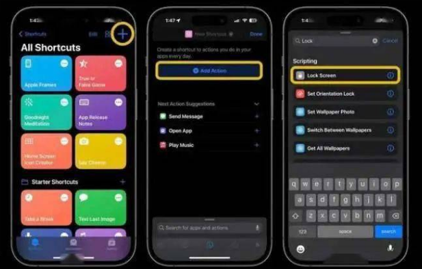 惠州苹果14锁屏维修店分享iPhone14升级iOS16.4后如何创建锁屏快捷方式 