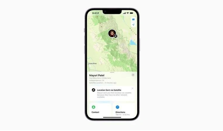 惠州苹果14维修分享iPhone14系列中 FindMy功能通过卫星分享位置方法教程 